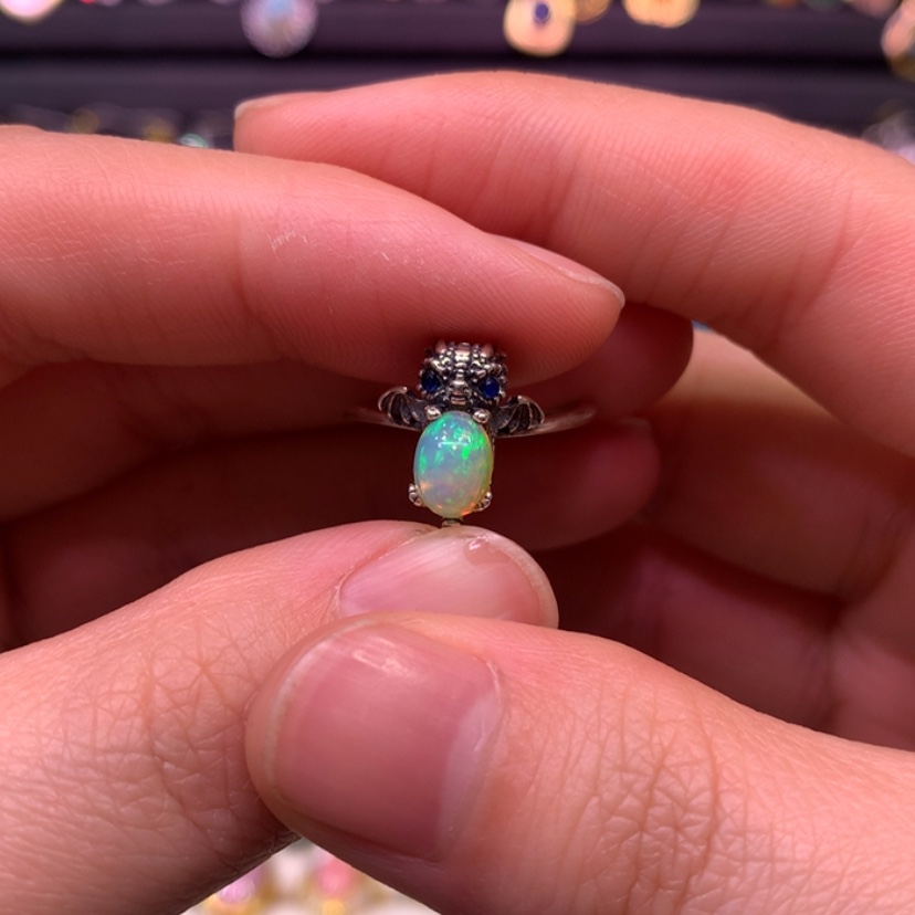 【闪购商品】欧泊戒指款式银S925镶嵌