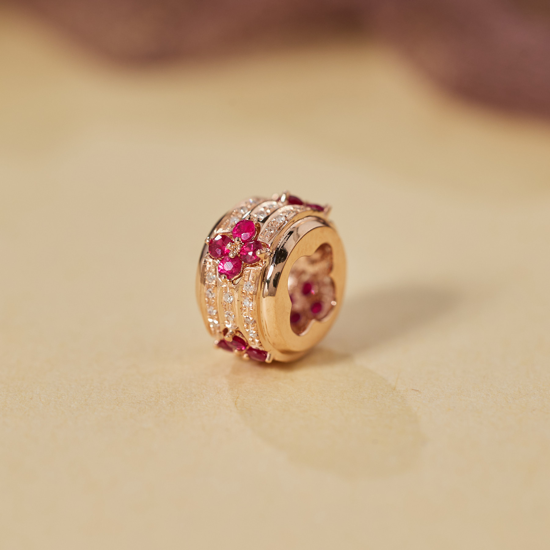 【歪歪】霜华*红宝石吊坠*18K金镶嵌U8565