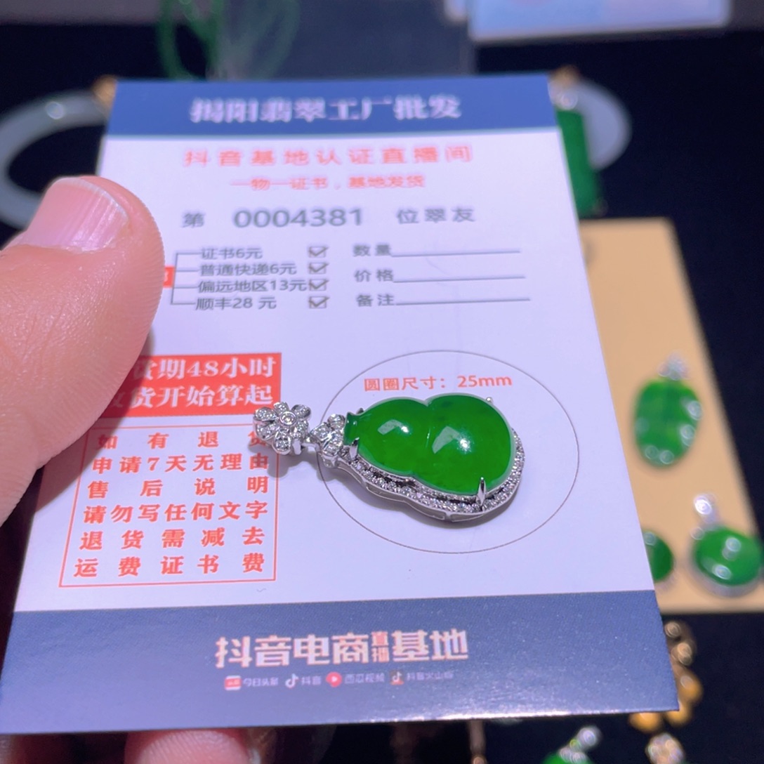 翡翠颈饰18K金镶嵌張*姐翡翠