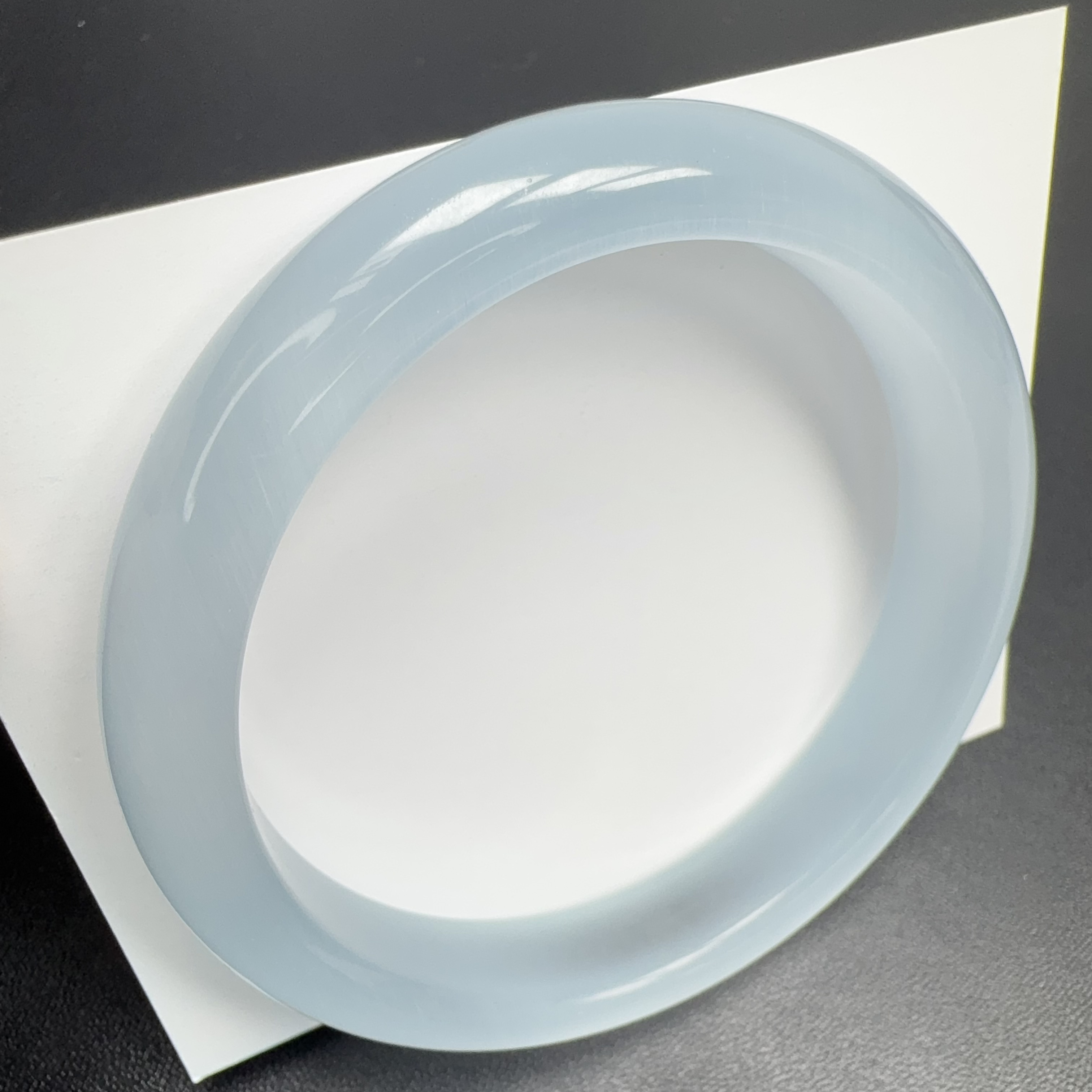 冰冰蓝手镯 清新优雅冰透款 57圈口