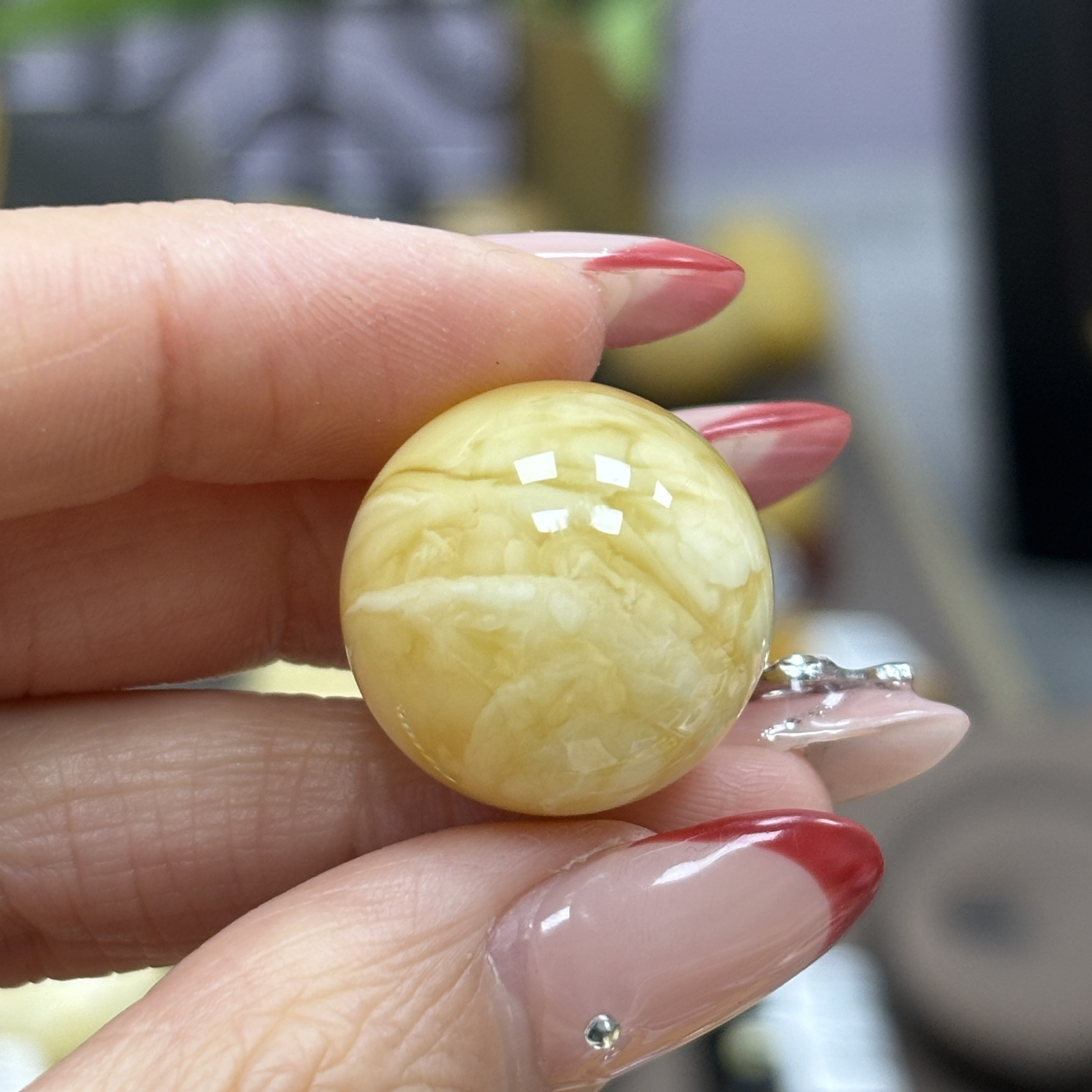 20.0mm微瑕· 小妖珠宝天然原矿琥珀蜜蜡