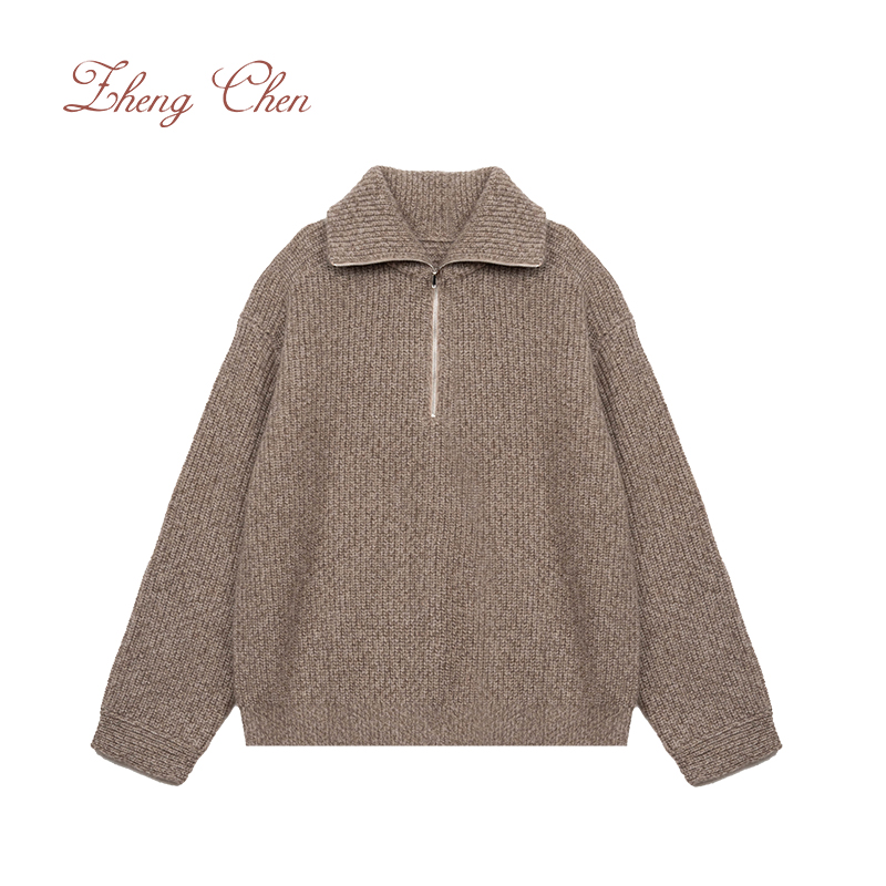 （高端黑标）15.5微米100%蒙古白羊绒双色加厚卫衣 Y-M69210