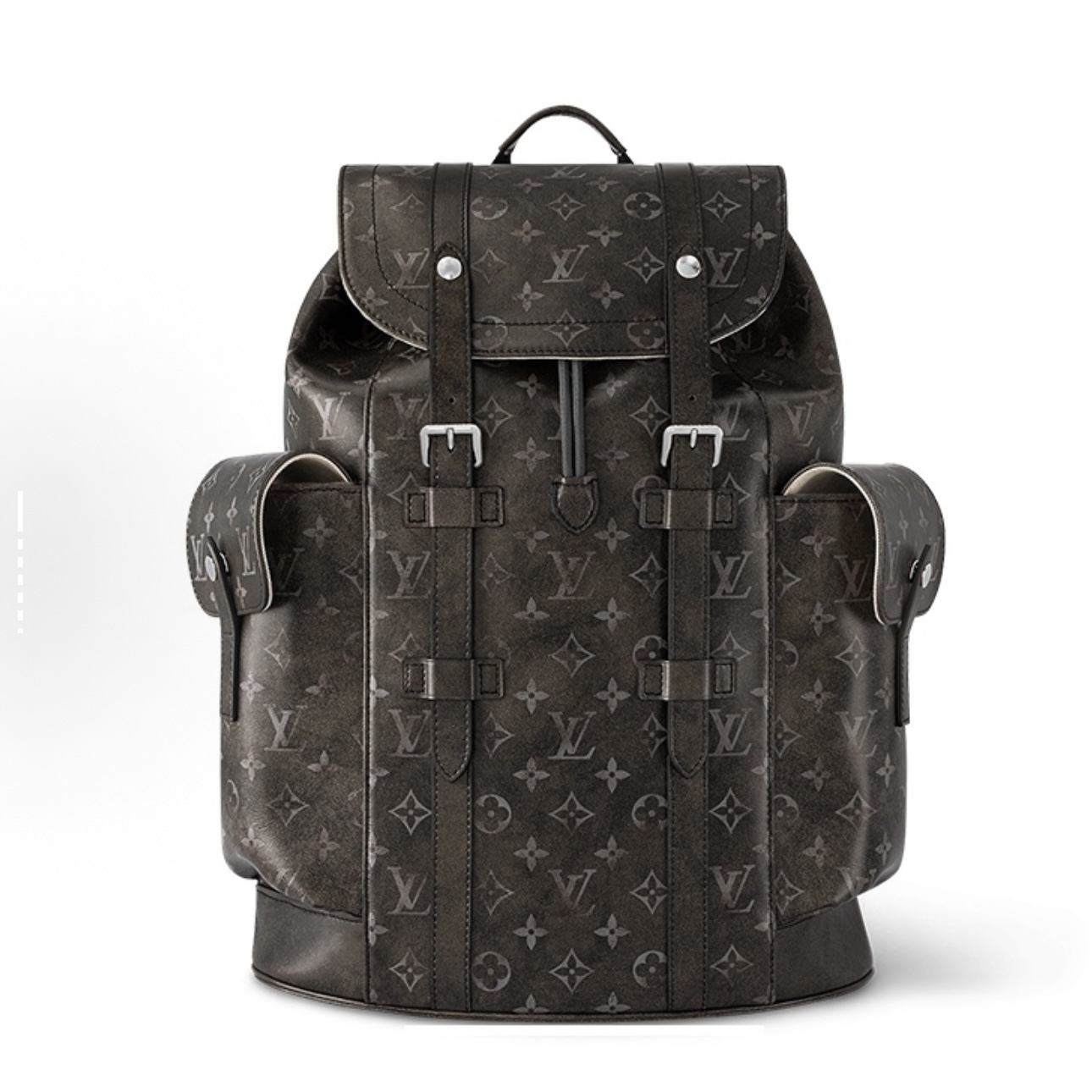 99新 LouisVuitton/路易威登 只盒/新款稀有全皮做旧老花双肩包