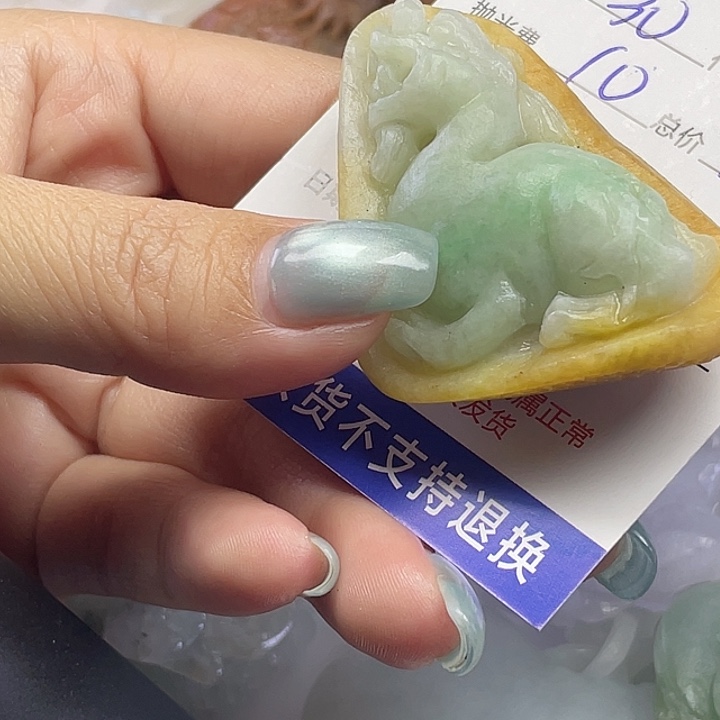 强***哥翡翠未镶嵌颈饰27-4