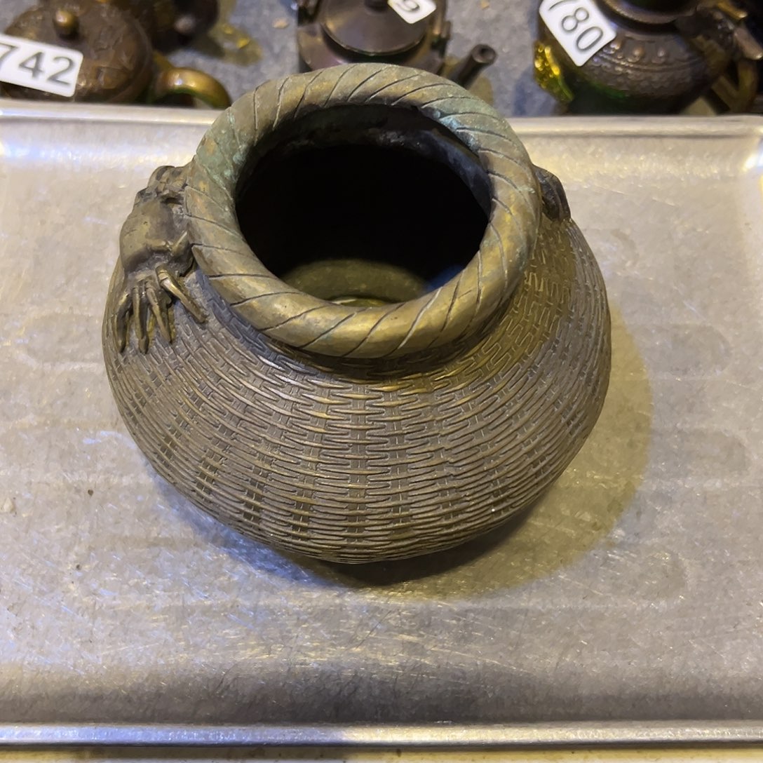 福***瓜黄铜摆件，文房摆件