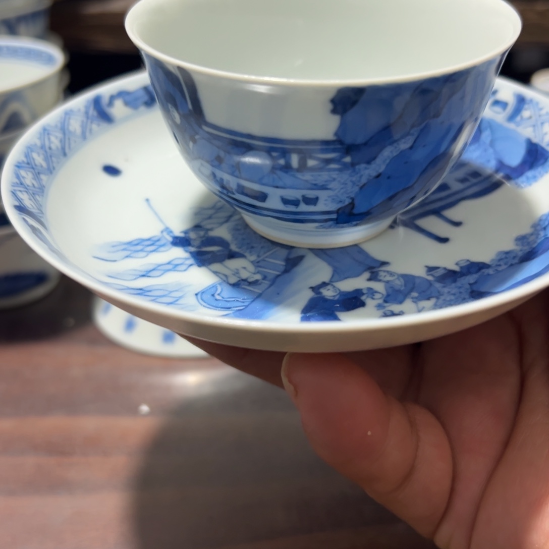 姚*倫青花瓷器茶杯系列套装茶杯