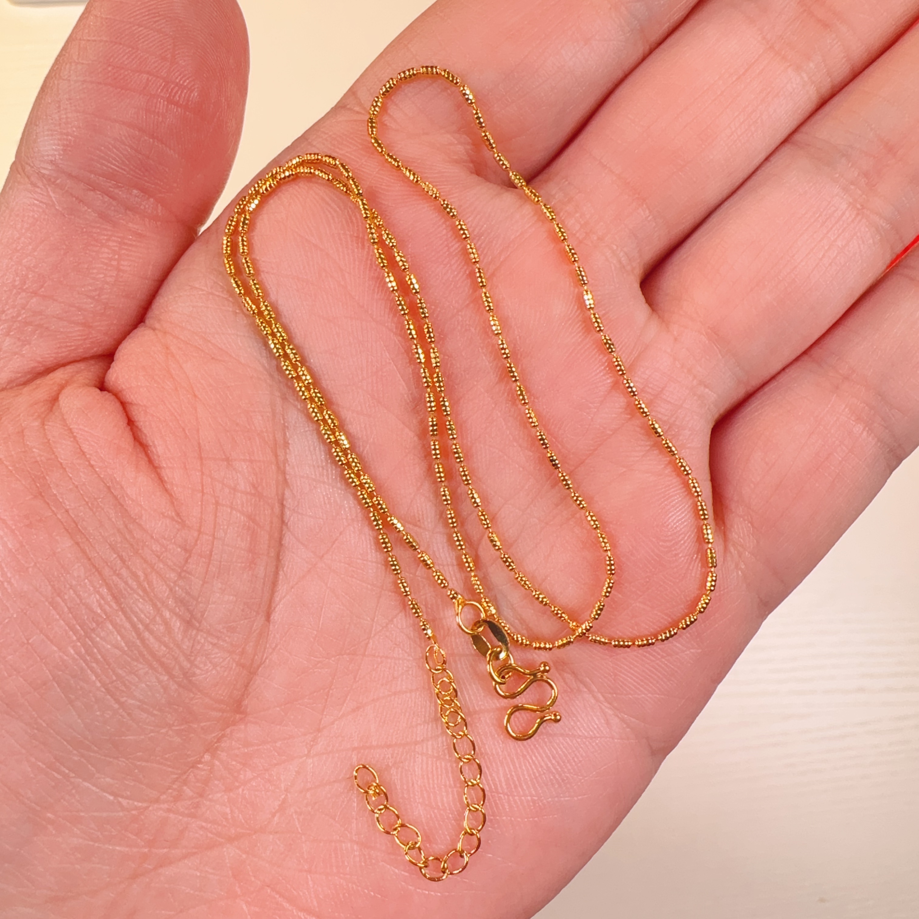 项链 精工玉米链米粒珠项链 F-10340