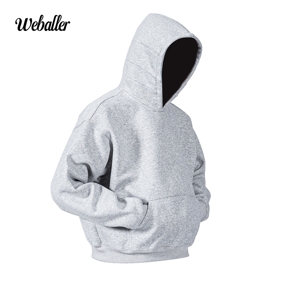 WEBALLER秋冬季重磅卫衣短宽加厚boxy美式卫衣百搭长袖宽松情侣