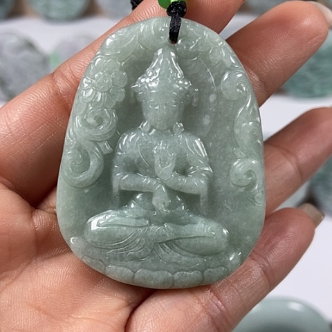 翡翠颈饰未镶嵌观音福利