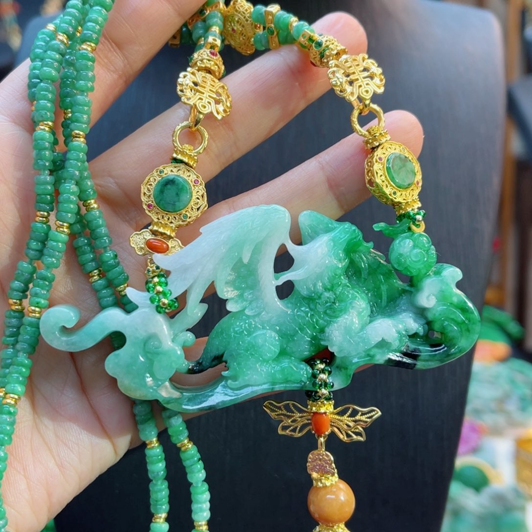 翡翠毛衣链未镶嵌48小时鉴赏期