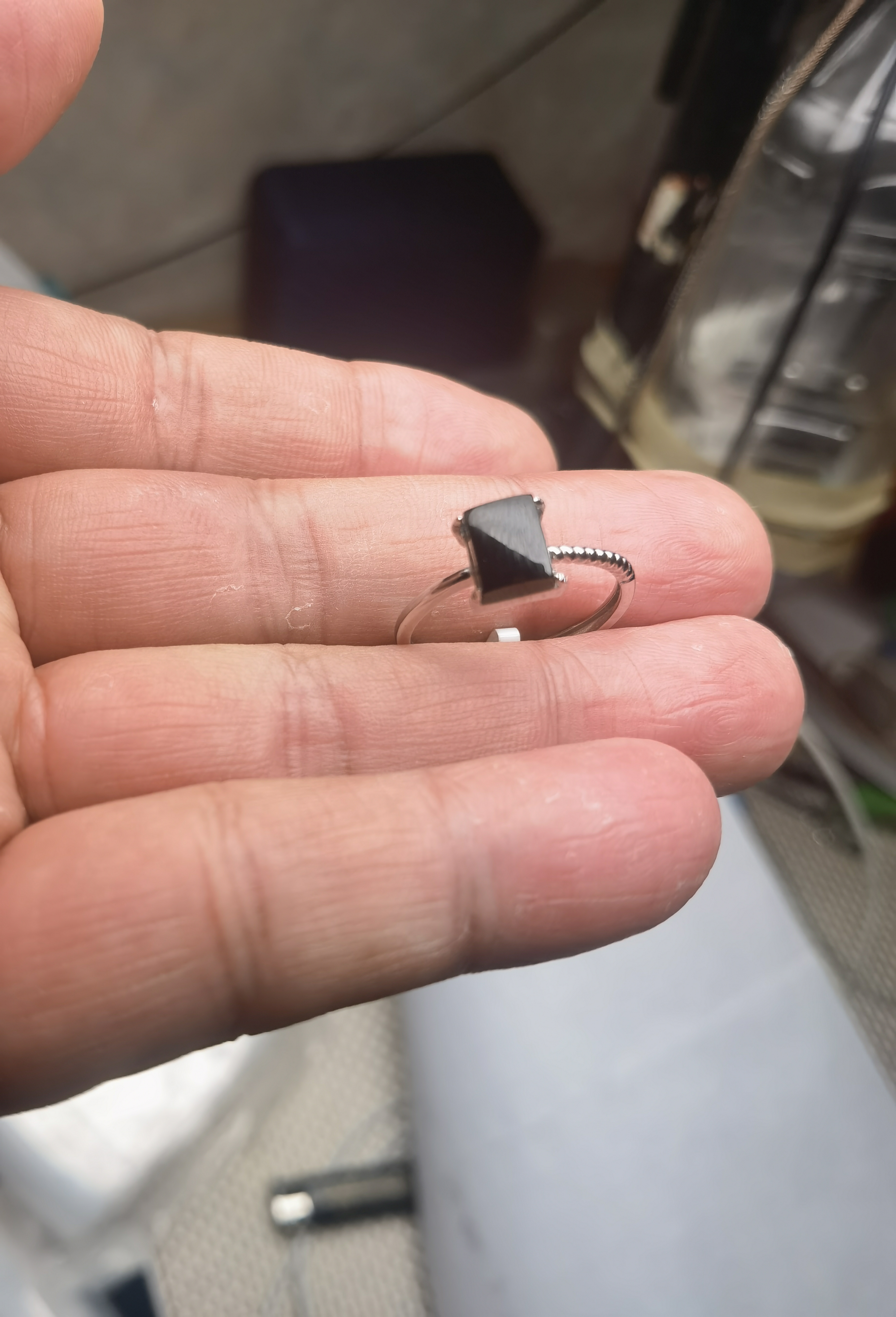 墨翠925银镶嵌戒指