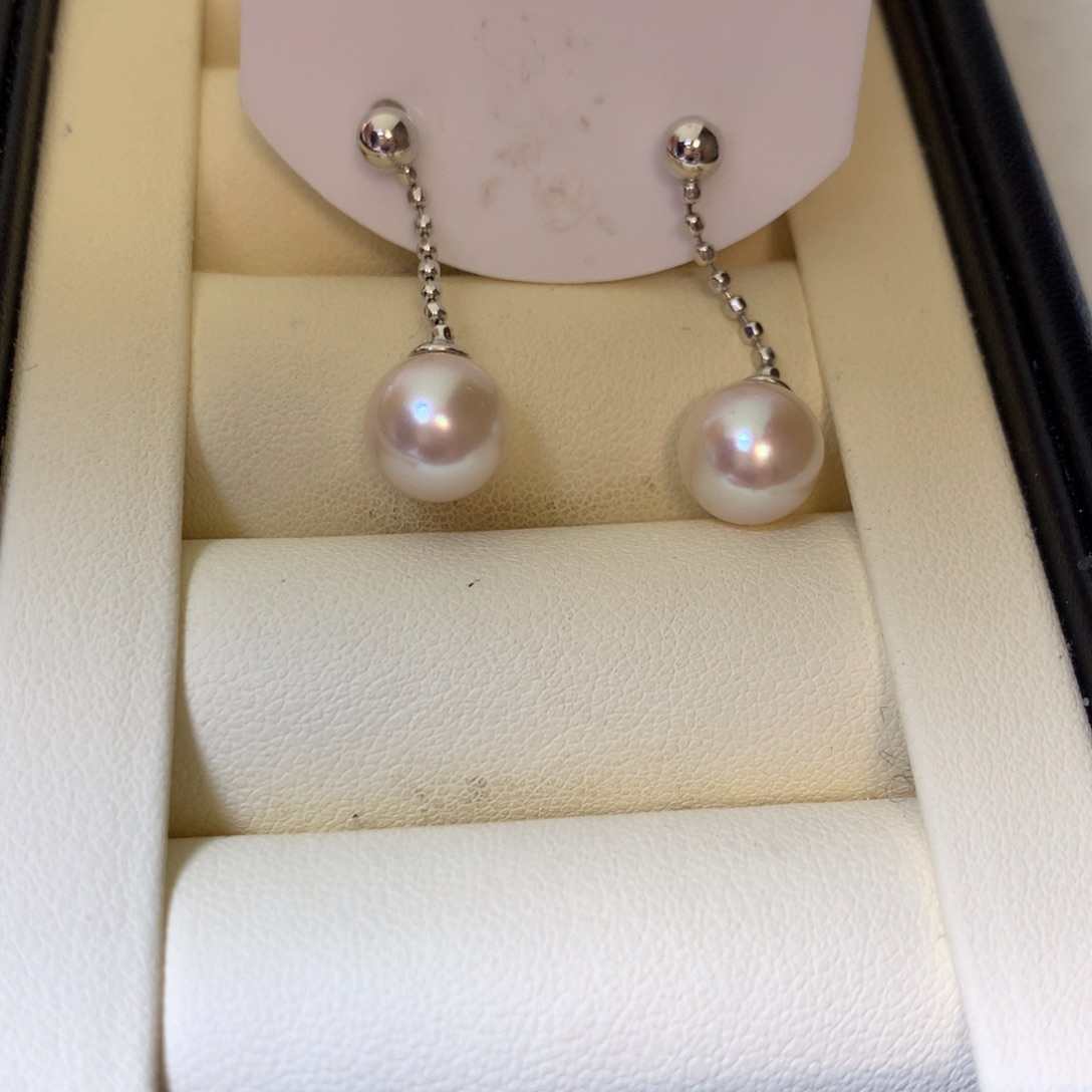 耳饰海水珍珠银S925镶嵌