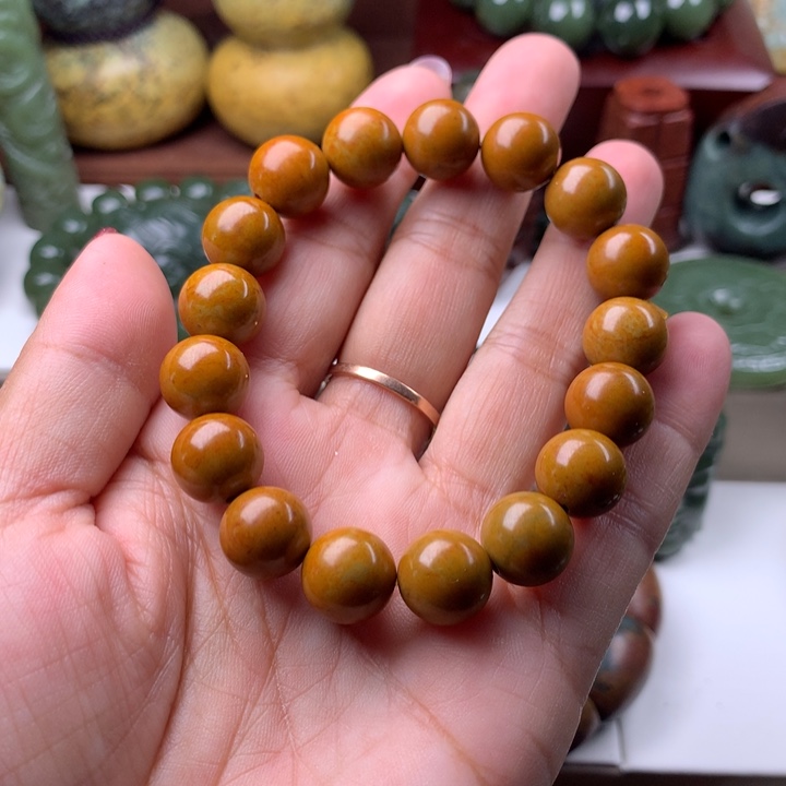 岫岩河磨玉（透闪石质玉）手串未镶嵌