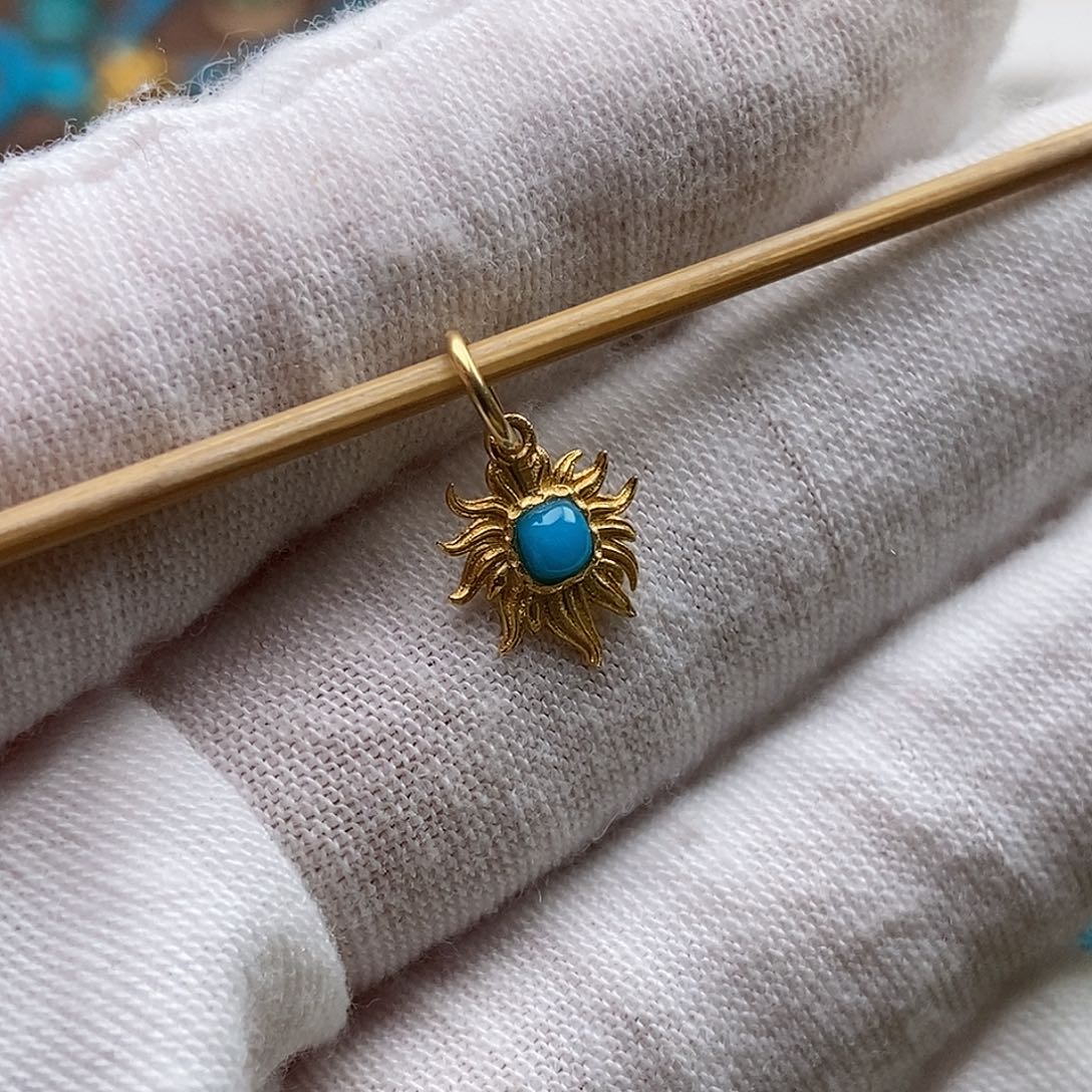 绿松石18K金镶嵌绿松石配饰