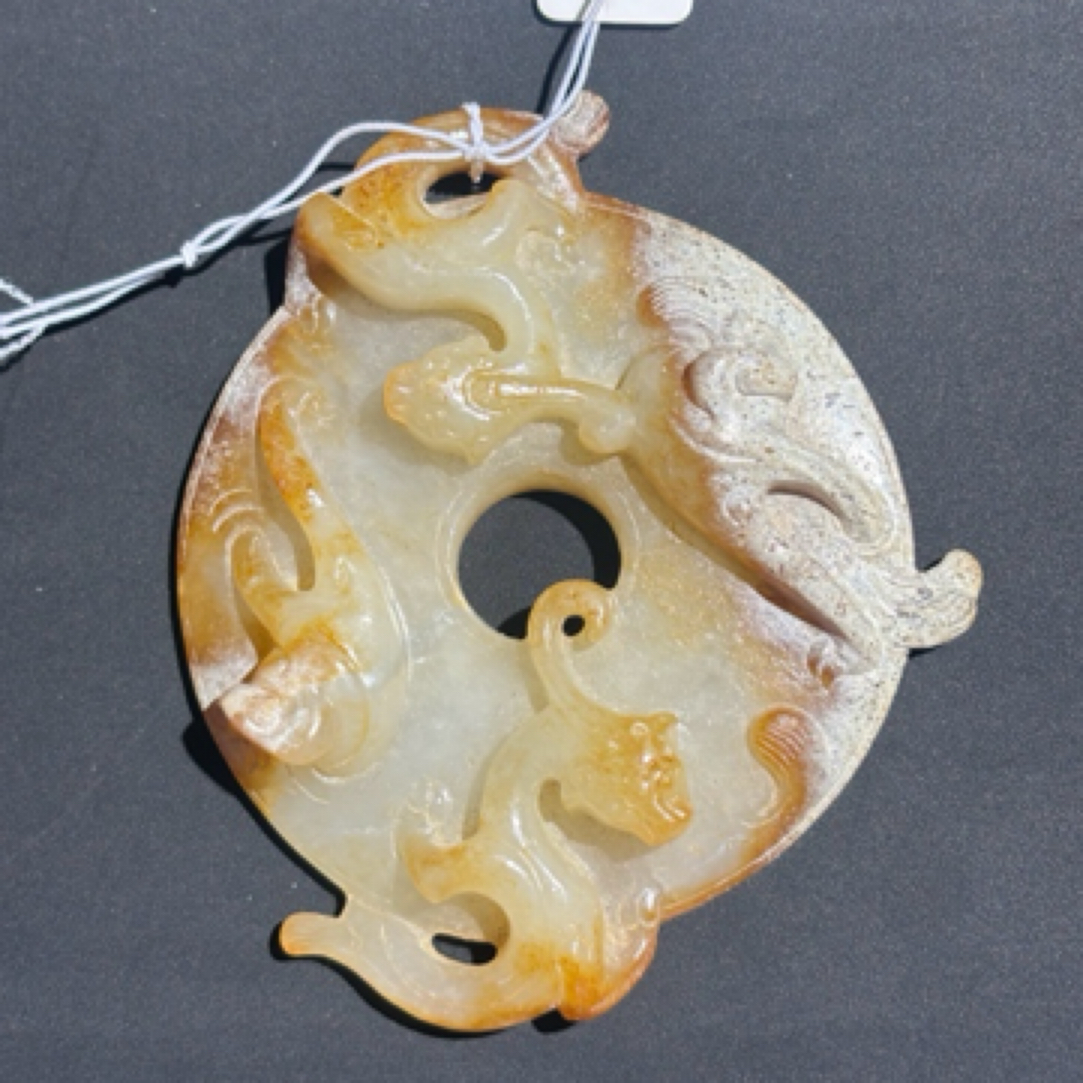 和田玉/螭龙璧/16922