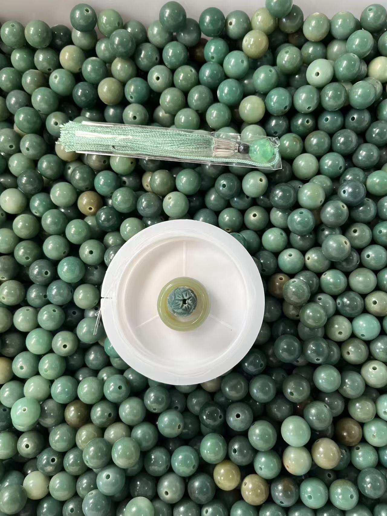 绿色天然菩提根高品质珠