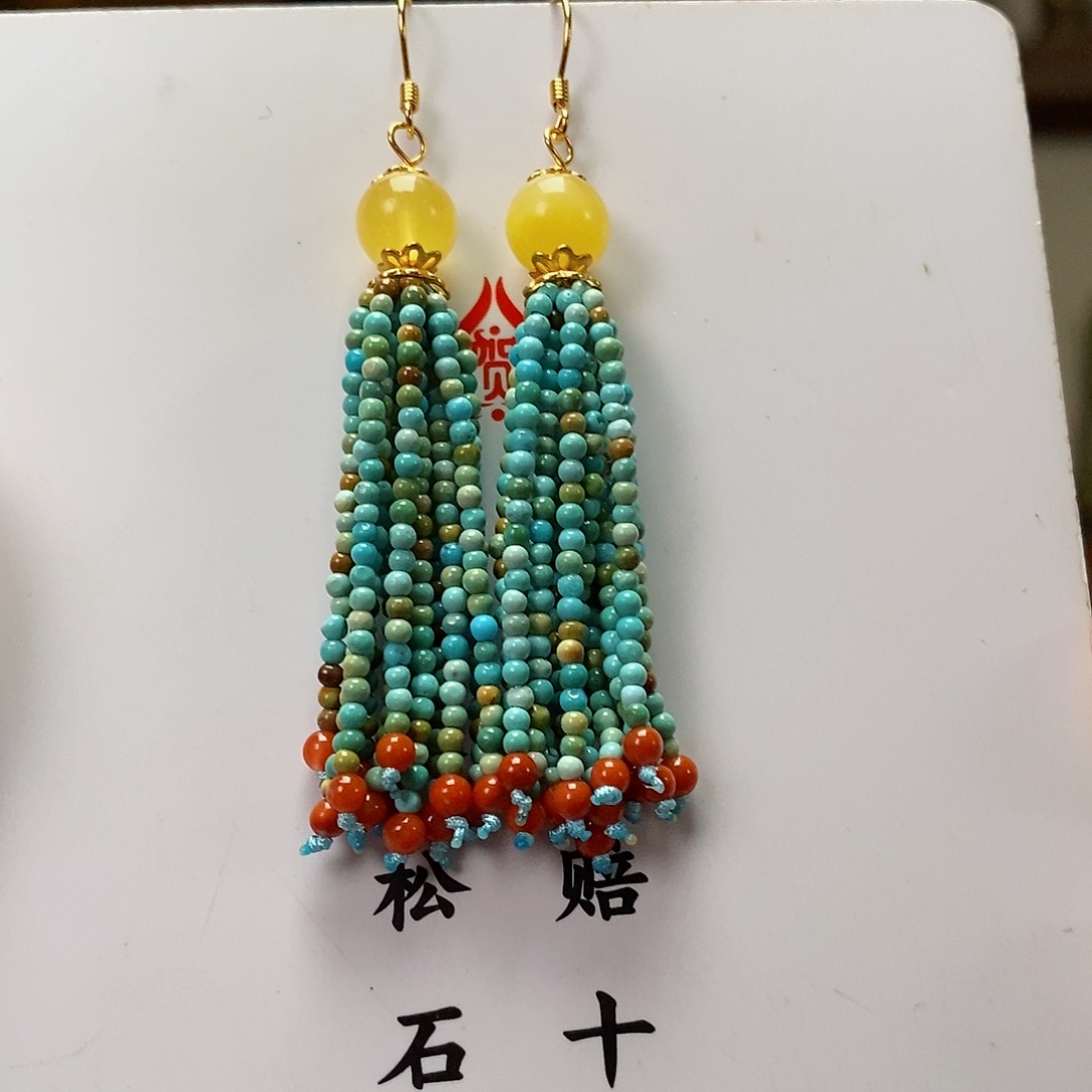 绿松石珠宝奇石银S925镶嵌