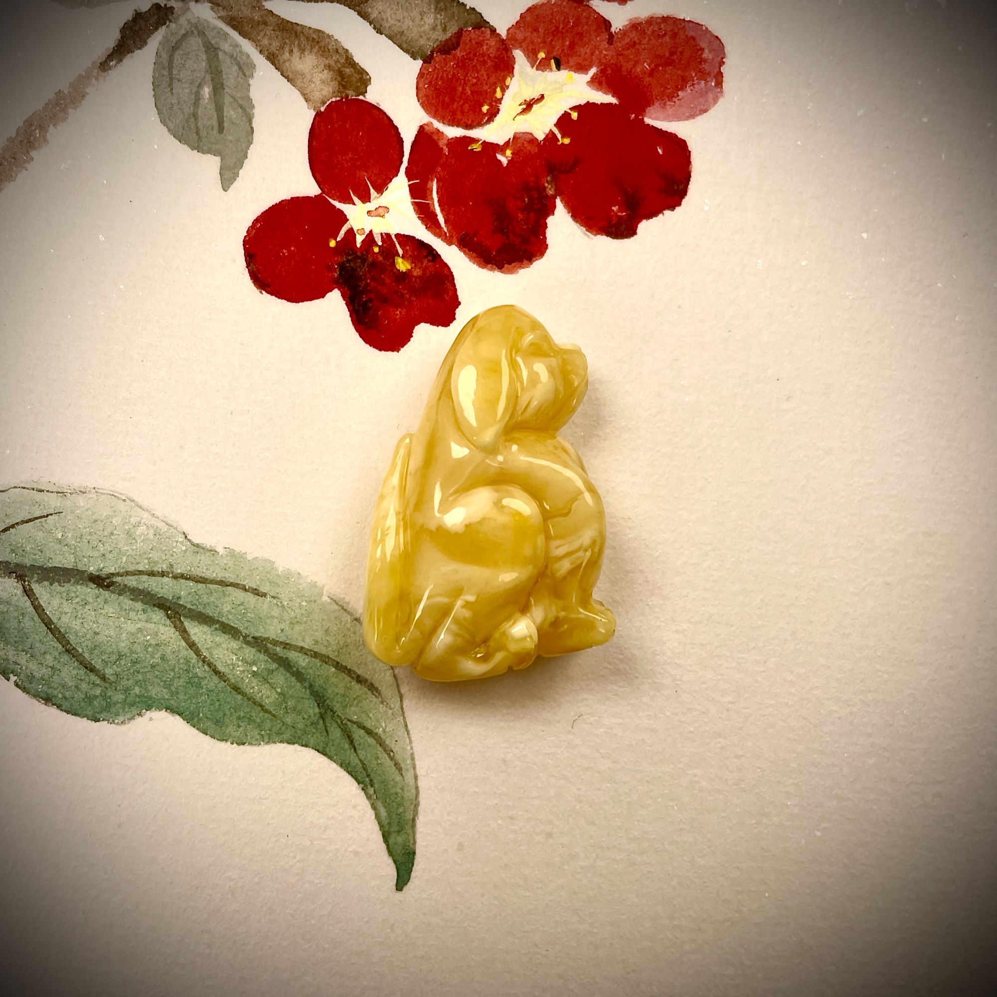 《假一赔四》天然原矿蜜蜡十二生肖狗雕刻吊坠浓蜡满蜡全品无杂无裂