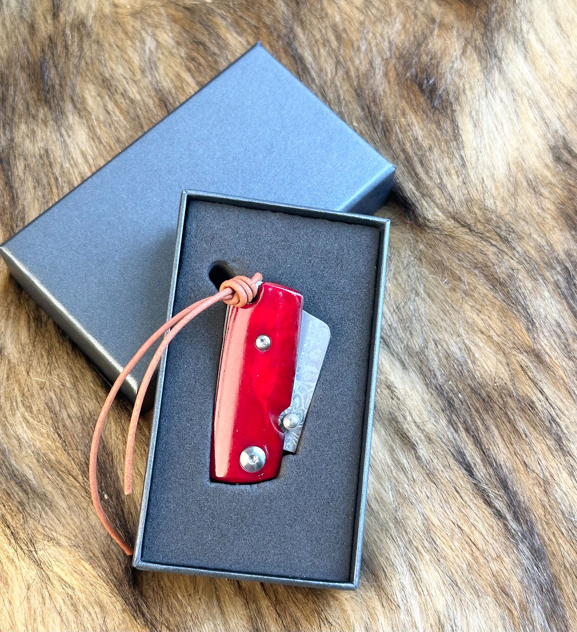 红豆骨柄户外随身便携式折叠高硬度挂钥匙扣迷你锋利水果吃肉折刀