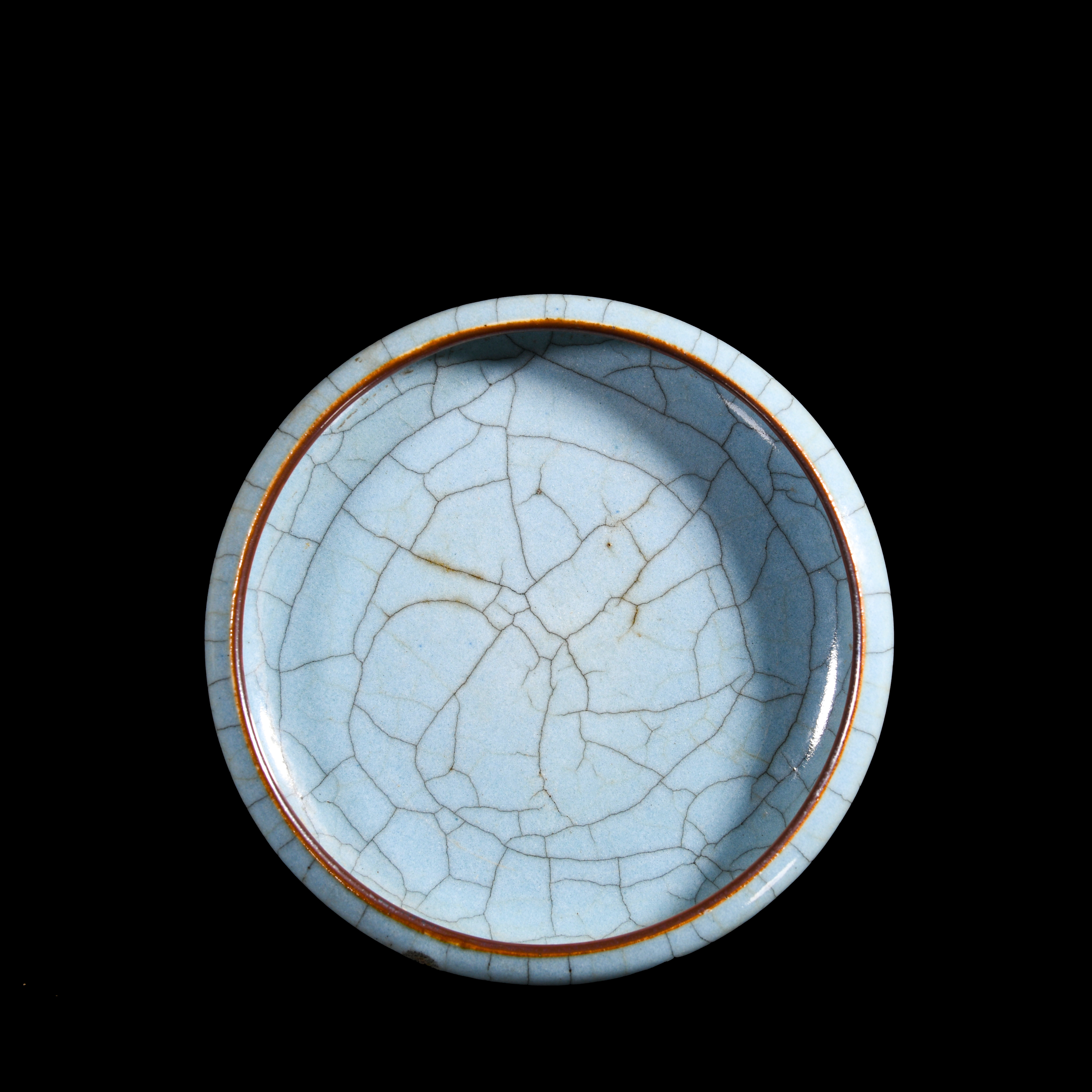 231.清早期 蓝哥釉镗锣洗