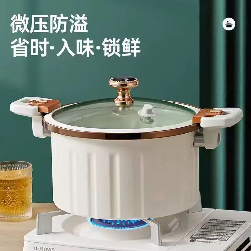 罗马微压锅及家用高颜值多功能双耳炖高压料理锅