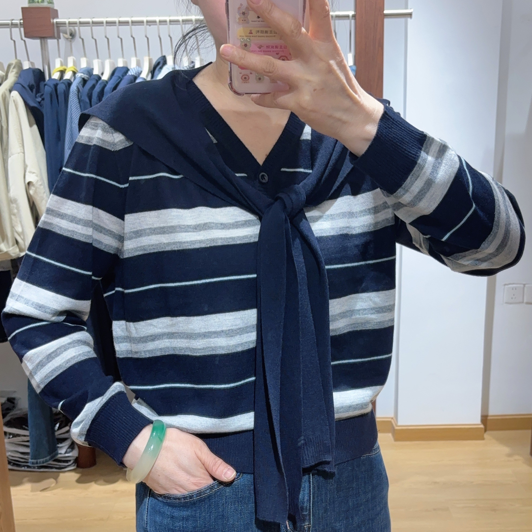 秋款薄披肩针织开衫99049款