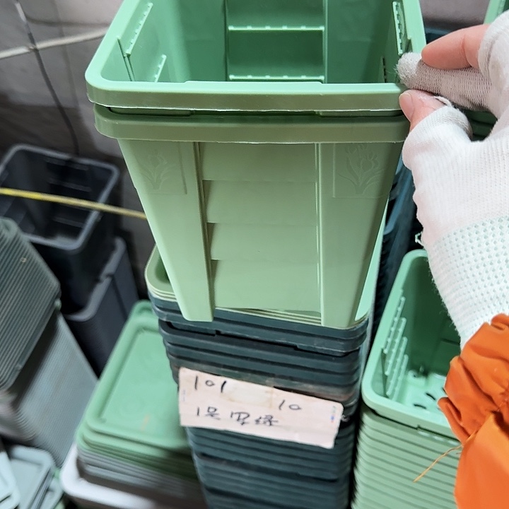 方16口径10个无托浅绿