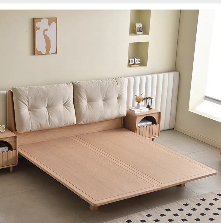 彦直（云朵床）白蜡木实木双人北欧简约日式主卧1.8m软靠奶油风婚床