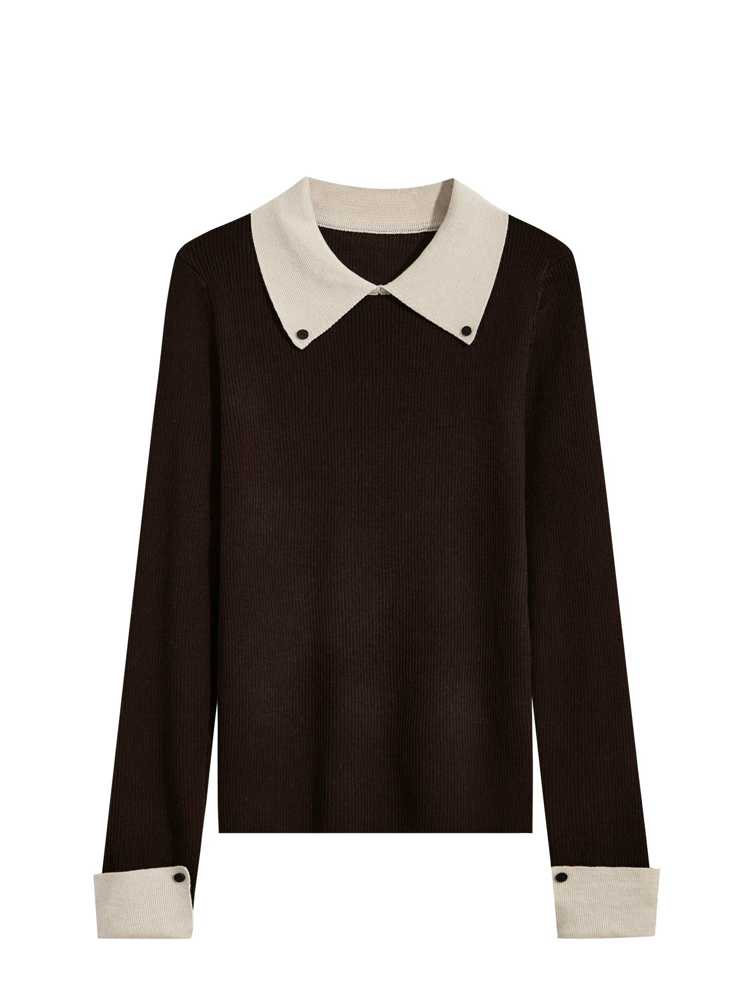 【阿凯自制】8512  韩系简约百搭撞色针织上衣显瘦毛衣（衣长58）