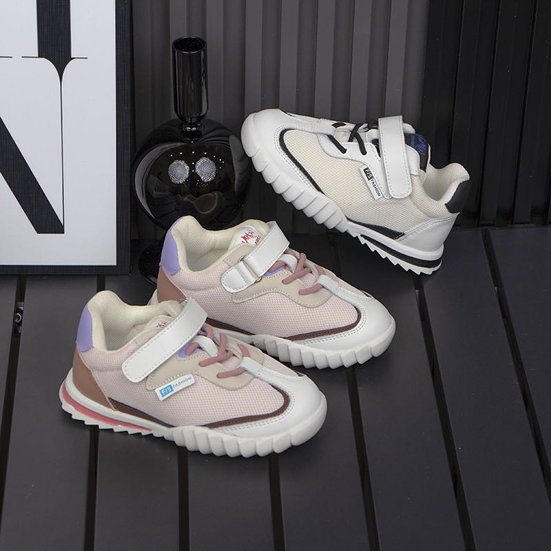 儿童拼色魔术贴阿甘慢跑鞋23051