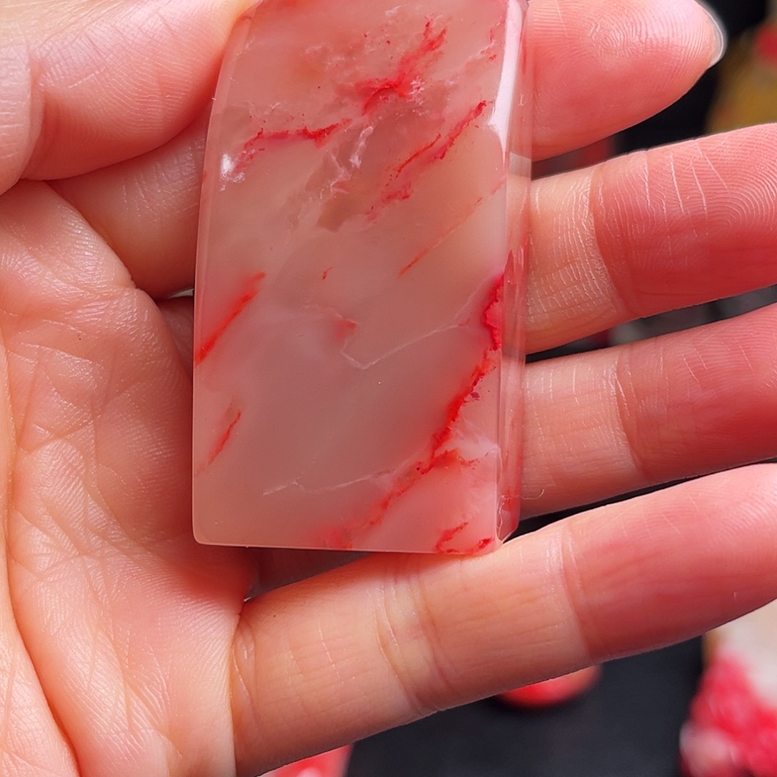 巴林石印石鸡血石扁章