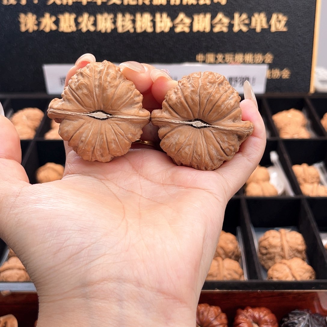 把件文玩核桃貔45南瓜全品一字凹底近正肩45S3