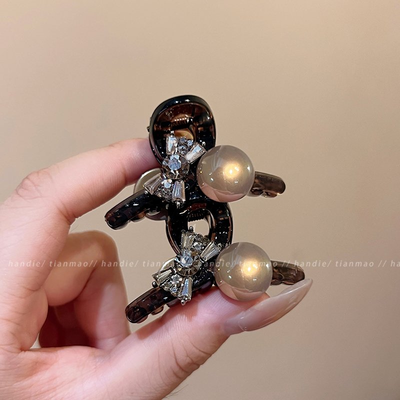 精致珍珠小号抓夹女高级感2025新款发夹公主头碎发刘海侧边夹发饰