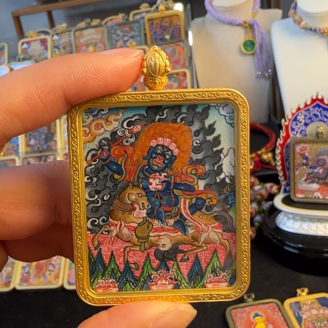 吊坠扎基拉姆热贡唐卡