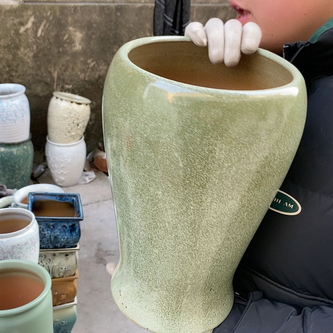 紫砂花盆正品口18高32