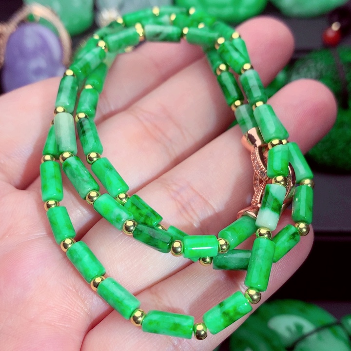 翡翠未镶嵌毛衣链