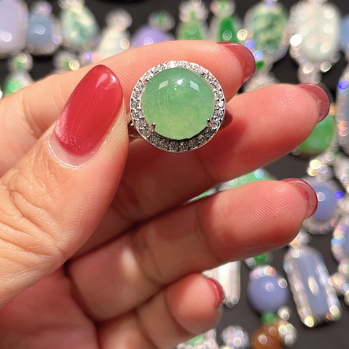 翡翠银S925镶嵌颈饰