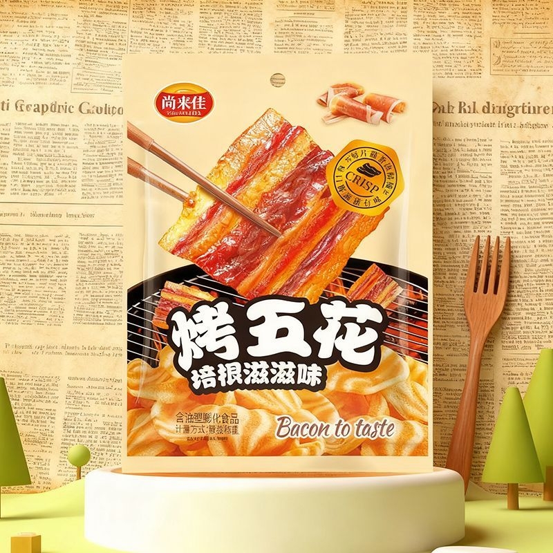 【新店大促】大包老男孩烤五花培根味膨化零食休闲怀旧校园开袋即食