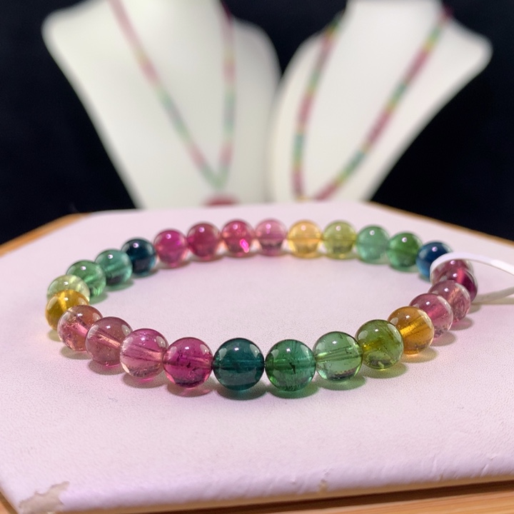 双色碧玺手链未镶嵌