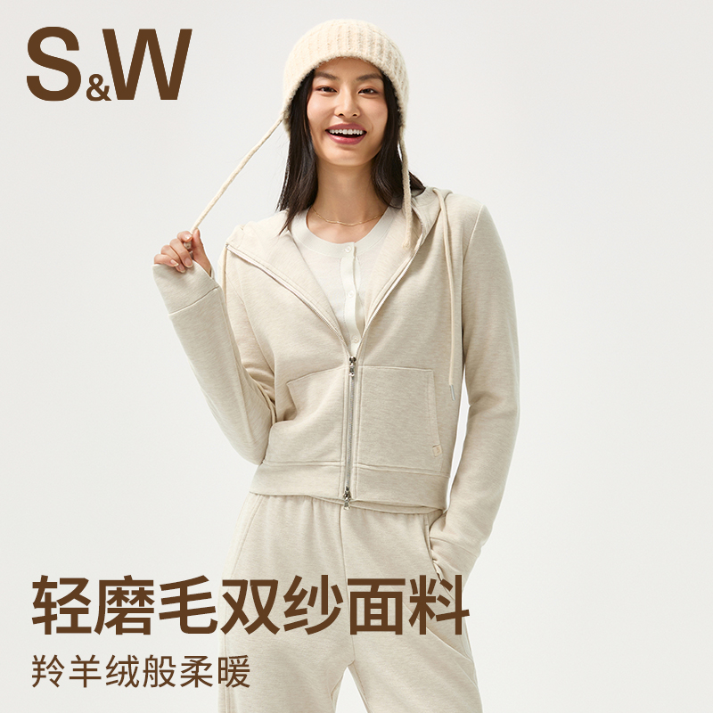 【丢妈推荐】SW运动连帽户外休闲秋冬时尚女显瘦套装 1443+6389