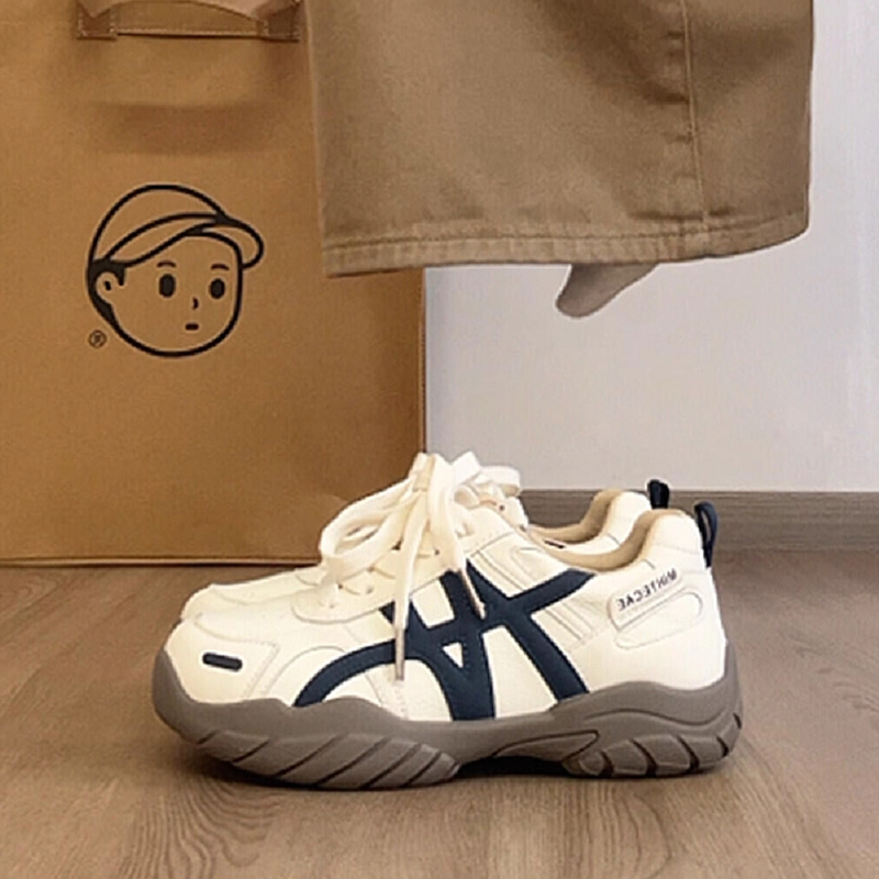 复古厚底阿甘德训鞋女款2025秋季新款百搭休闲运动鞋软底老爹鞋子