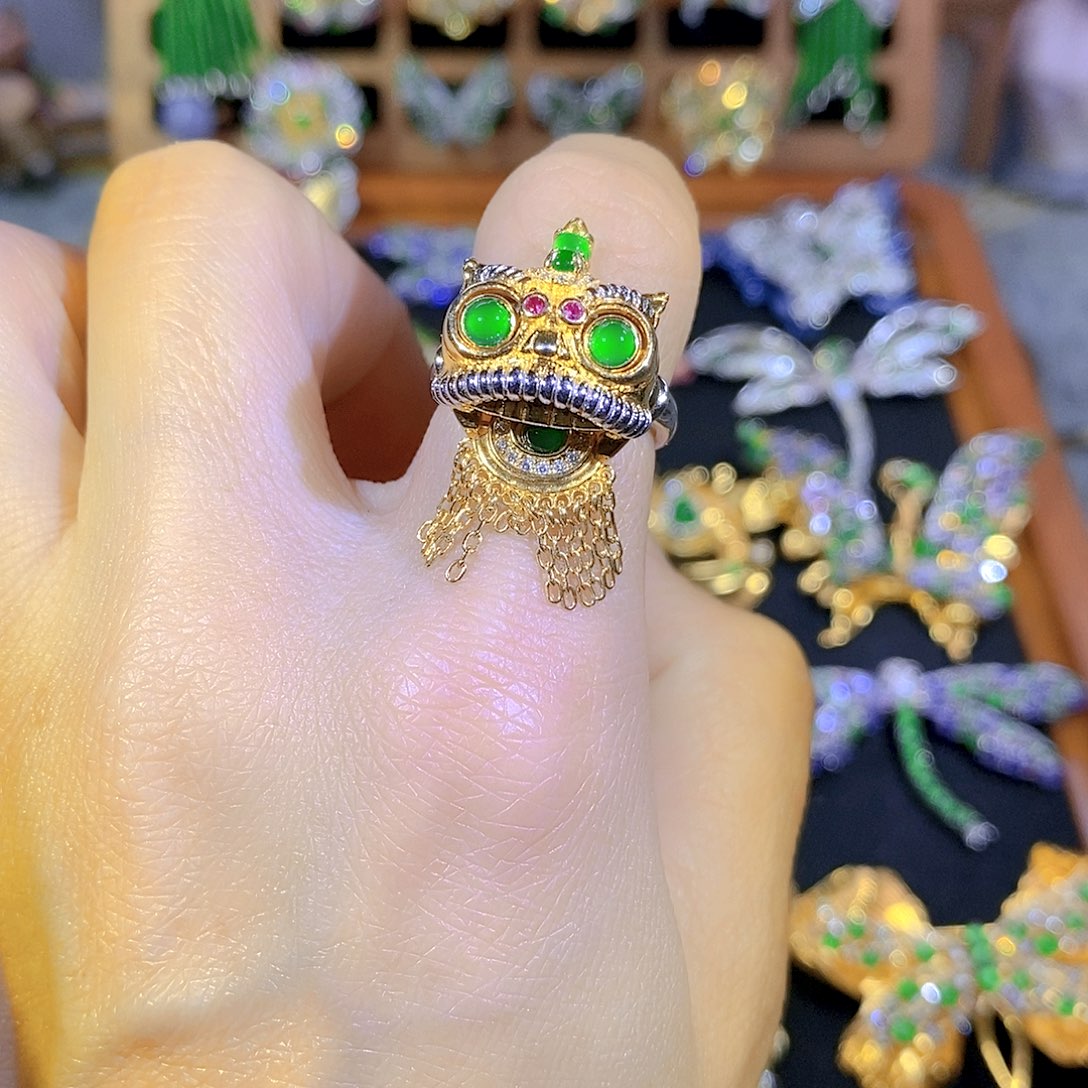 吊坠(不含链)银S925镶嵌翡翠