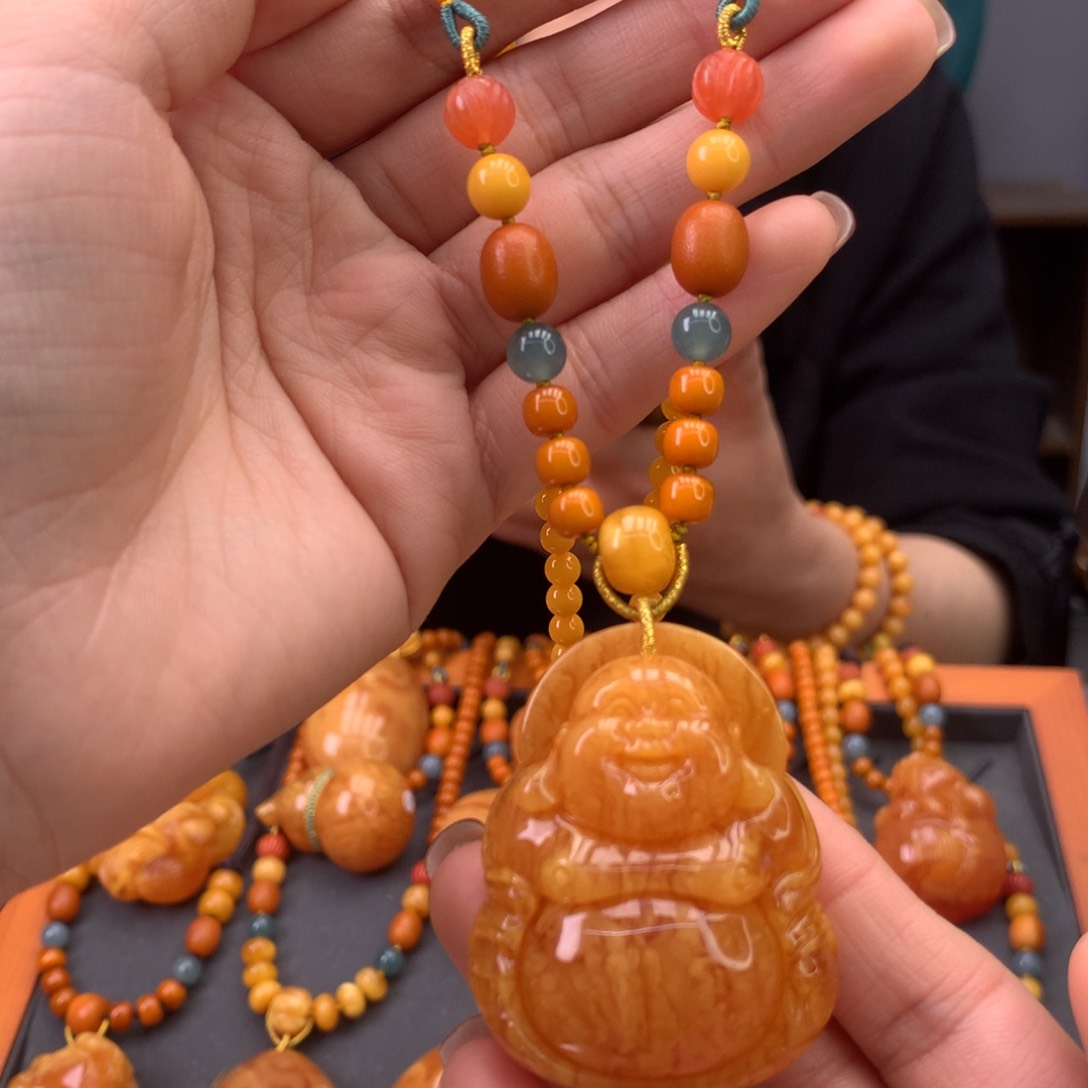 未镶嵌蜜蜡颈饰天然