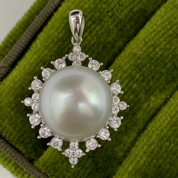 海水珍珠澳白12-13mm（银蓝光）吊坠送朋友送闺蜜送老婆礼物