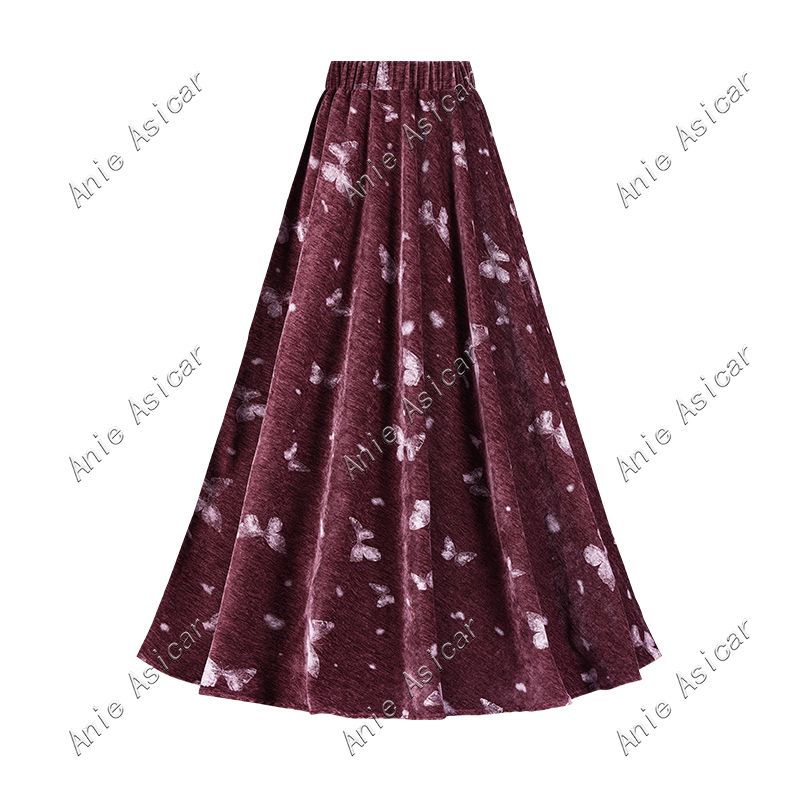 MJ170 秋冬季新款2025气质显瘦小众半身裙A字大摆裙