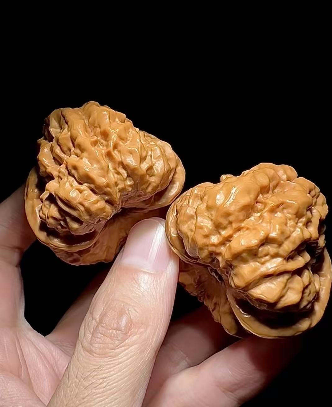 直播间链接文玩蛤蟆头核桃精品金蟾开背老树配对蜡皮