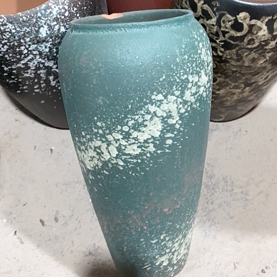 紫砂花盆口15高度38绿泼墨福利