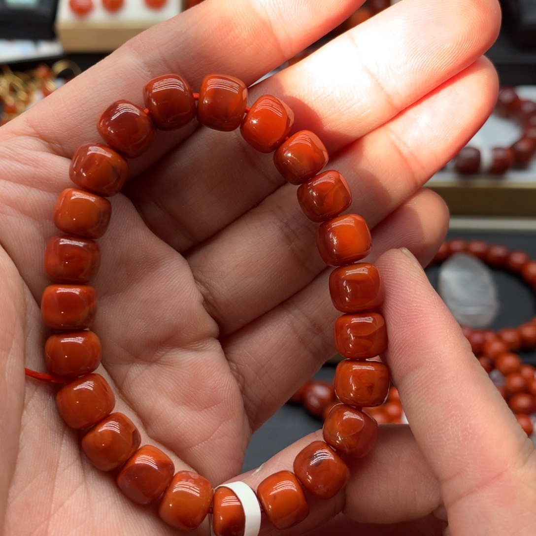南红玛瑙手链未镶嵌