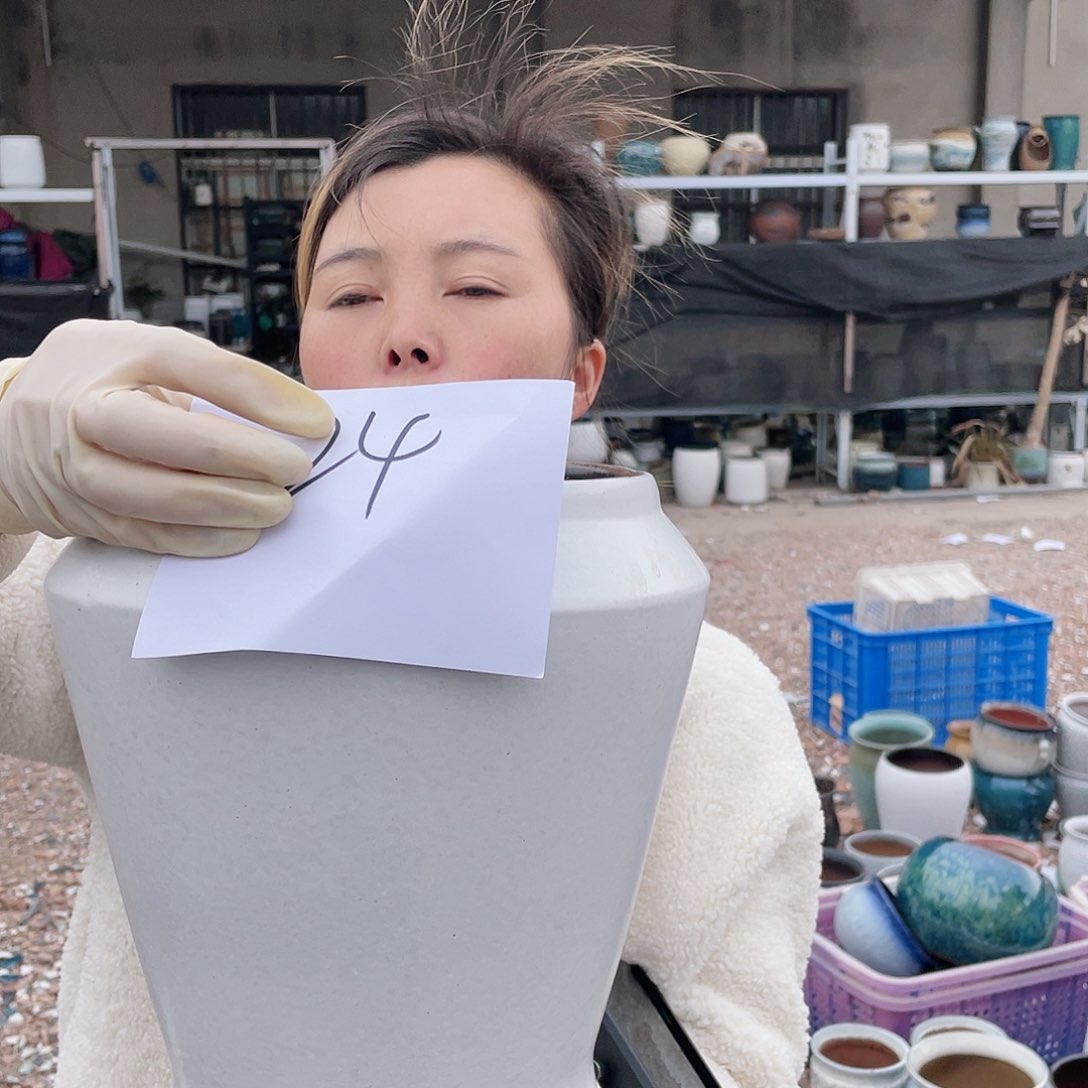 红陶王嫂花盆0125-宋白大收口