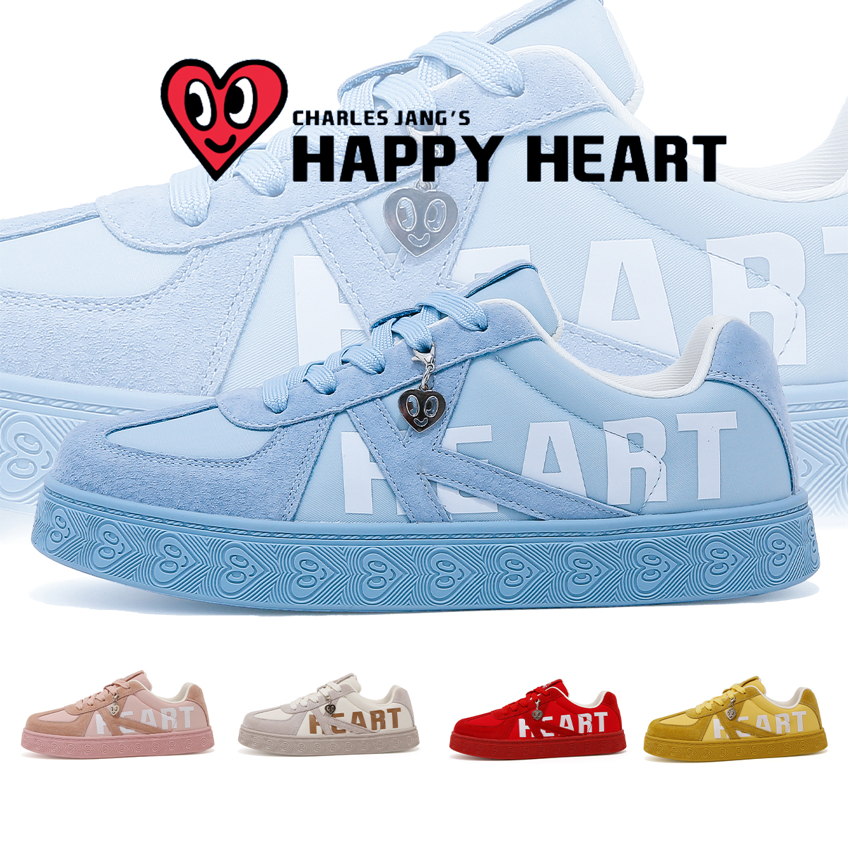 HAPPY HEART查尔斯桃心德训鞋透气秋冬休闲平底鞋琥珀流光童鞋